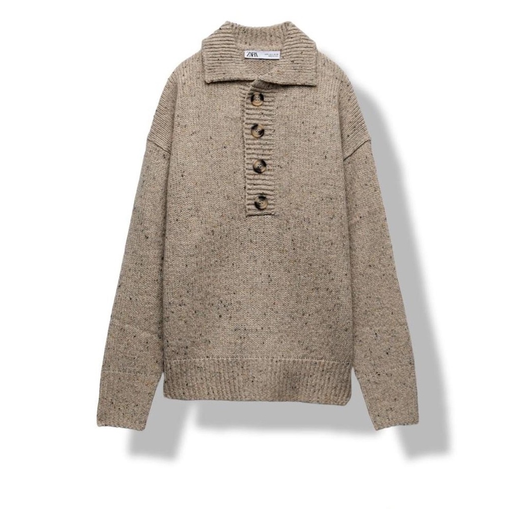 Zara Vintage Beige Knit Sweater
